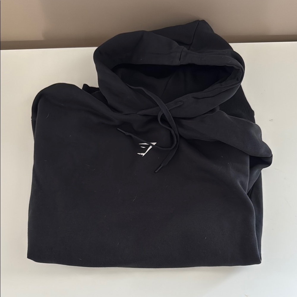 Gymshark Black Pullover Hoodie Sweatshirt